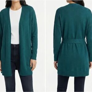 A New Day Knit Cardigan Teal Open Front size XS